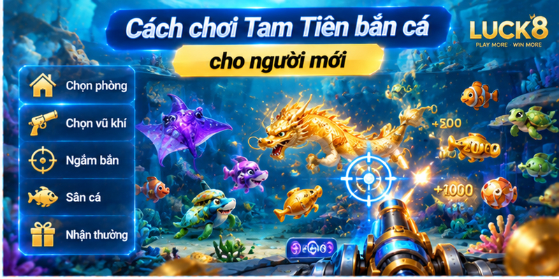 Cách chơi Tam Tiên bắn cá cho người mới