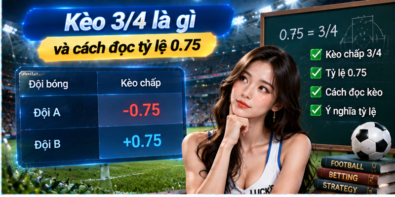 Kèo 3/4 là gì và cách đọc tỷ lệ 0.75